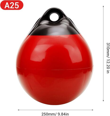 Boat Bumper Ball, Ball Black and Red Thickened High Strength PVC Inflatable Docking Bumper, Suitable for Yachts Sailboats Rowboats in Saudi Arabia