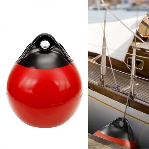 Boat Bumper Ball, Ball Black and Red Thickened High Strength PVC Inflatable Docking Bumper, Suitable for Yachts Sailboats Rowboats (38) in Saudi Arabia
