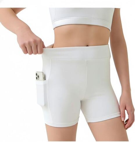 Girls Bike Shorts-5" Soft High Waisted Athletic Biker Shorts for Girls Dance Volleyball 6-14Years in Kuwait