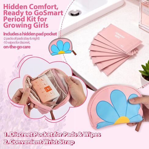 First Period kit for Girls, Period Kits for Girls 10-12, Period Starter for Tweens Period Comfort Kits for for Tweens & Teens, First Period Gifts Box Emergency Kit for Girl in Saudi Arabia