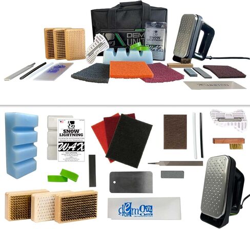 DEMON UNITED USA BE Wild Edition Ski & Snowboard Tuning Kit, Hyper Wax, Wax Iron, Lightning Wax, 3 Buff Pads, Edge Tuner, 3 Pack Brush Kit, & More! in Saudi Arabia