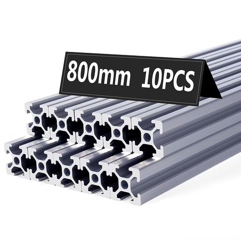 10 قطعة 800 مللي متر فضي T نوع 2020 ملف بنتوء من الألمنيوم المعيار الأوروبي بأكسيد دليل السكك الحديدية الخطية لأجزاء الطابعة ثلاثية الأبعاد وآلة التصنيع باستخدام الحاسب الآلي in Kuwait