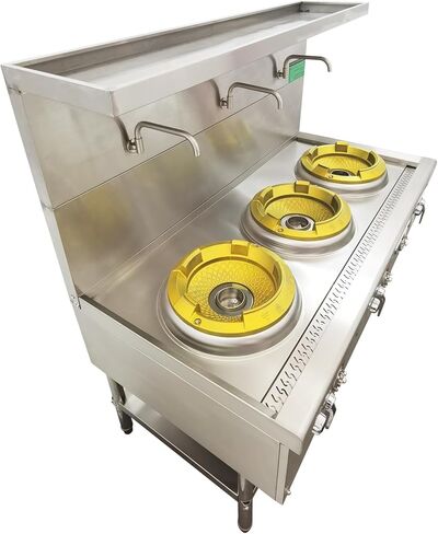 موقد غاز تجاري مقاس 13 بوصة، شعلة ثلاثية، طراز مفتوح، 25000 واط، ستانلس ستيل، غاز البترول المسال والغاز الطبيعي in Kuwait