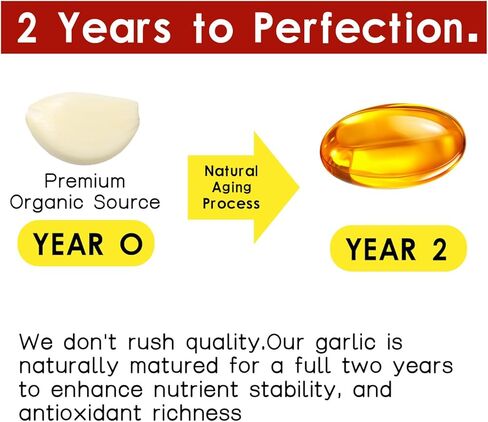 1PCSLouma Odorless Aged Garlic, Aged Garlic Extract - 300 Count,24 Month Organic Aged Garlic Supplement- Non-GMO,Vegetarian (1PCS) in Saudi Arabia