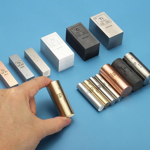 PATIKIL 2Pcs Aluminum Stick, 0.8x2 Al Density Stick High Density Element Rod Unique Metal Round Periodic Table of Elements Collections Lab Experiment Teacher Scientific Classes in Saudi Arabia