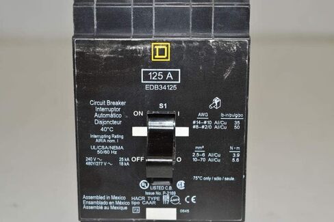 3P Standard Bolt On Circuit Breaker 125A 277/480VAC in Saudi Arabia