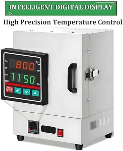 High-Temperature Muffle Furnace 1150℃, 2000W Kiln for Jewelry Making, Plaster Mold Burnout, Metal Casting, Ceramics, Glass Fusing, Home Lab Use in Kuwait