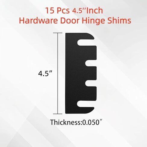 15 Pcs 4.5 Inch Hardware Door Hinge Shims,Stainless Steel Door Hinge Spacer with Coated Finish,Doors Hinge Shims Hinge Spacer for Repair Kit,0.050 Inch Thick in Saudi Arabia