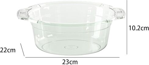 Wash Basin Dish Tub Portable Transparent Dishpan Face Cleansing Tub Foot Basin Thickened Material Multi Functional Suitable for Student Dormitory Bath, Green, Medium in Kuwait