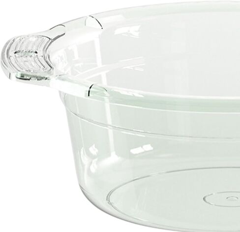 Wash Basin Dish Tub Portable Transparent Dishpan Face Cleansing Tub Foot Basin Thickened Material Multi Functional Suitable for Student Dormitory Bath, Green, Medium in Kuwait