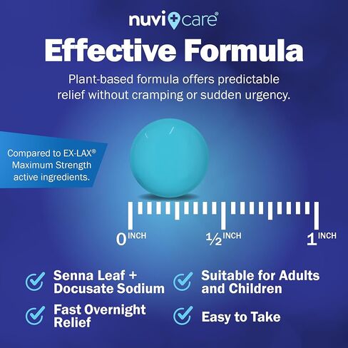 أقراص سينا ​​الملينة ذات القوة القصوى - 25 ملغ من السينوسيدات لتخفيف الإمساك طوال الليل - أقراص سينا ​​الطبيعية - حبوب ملين نباتية لطيفة منشطة (60 قرصًا) in Kuwait