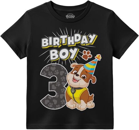 Tstars Marshall 3rd Birthday Boy Shirt Gifts for 3 Years Old Bday Paw Patrol Theme Party Toddler Kids T-Shirt in Kuwait