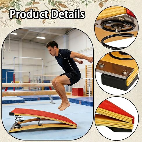 منصة انطلاق الجمباز، منصة انطلاق صغيرة لتدريب الجمباز، منصة انطلاق الجمباز المحمولة، معدات ممارسة الجمباز المصنوعة من الخشب الصلب لتدريب ألعاب القوى في غرفة المنزل in Kuwait