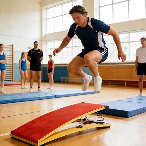 منصة انطلاق الجمباز، منصة انطلاق صغيرة لتدريب الجمباز، منصة انطلاق الجمباز المحمولة، معدات ممارسة الجمباز المصنوعة من الخشب الصلب لتدريب ألعاب القوى في غرفة المنزل in Kuwait