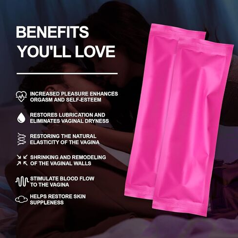 كريم تضييق المهبل - تركيبة جل مرطب مهبلي مع الكولاجين وماء الورد وعصارة البتولا، وأدوات تطبيق مملوءة مسبقًا لمرونة البشرة وراحتها - مجموعة مكونة من 6 قطع in Kuwait