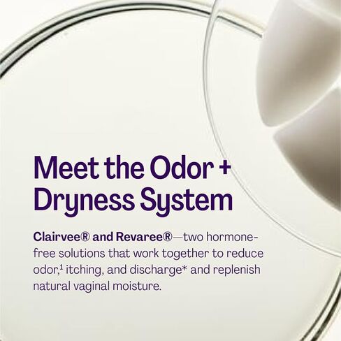 Bonafide Clairvee + Revaree - خالي من الهرمونات والأدوية لتخفيف الرائحة والحكة المهبلية والإفرازات + مرطب مهبلي بحمض الهيالورونيك - كمية تكفي لمدة شهر واحد in Kuwait