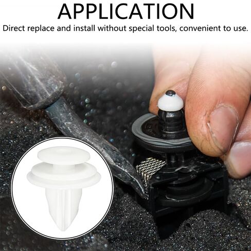 200pcs White Nylon Rivet Clips, Side Skirt Door Sill Fasteners, Universal Car Retainers 20x17.8x8.8mm in Saudi Arabia