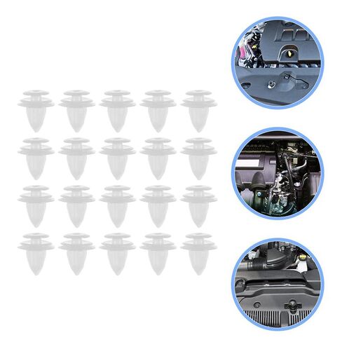 200pcs White Nylon Rivet Clips, Side Skirt Door Sill Fasteners, Universal Car Retainers 20x17.8x8.8mm in Saudi Arabia