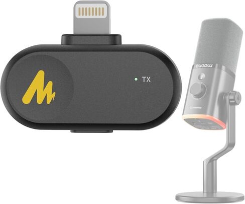 MAONO PD100W Wireless Microphone Lightning Receiver Accessories, Only Supports PD100W Microphone in Saudi Arabia