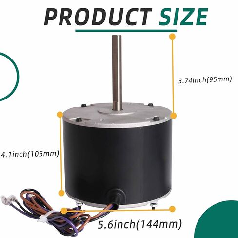 0131M00060SP، محرك مروحة 1/6HP متوافق مع Goodman 0131M00060SP، سرعة واحدة، 208-230 فولت، مناسب لـ Zhongshan Broad-Ocean YDK-120S83262-01 in Saudi Arabia