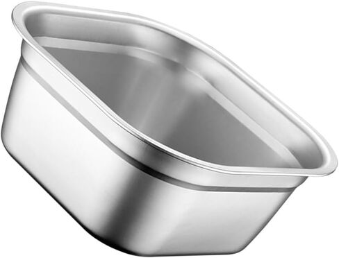 10.6" Square Stainless Steel Dish Pan for Sink - Large Washing Up Bowl and Vegetable Basin - Deep Sink Pan for Kitchen Soaking, Baby Bottles & Pet Feeding (27cm Silver) in Saudi Arabia