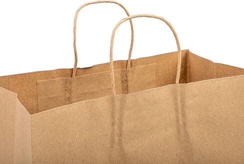 أكياس ورق كرافت من أمير كير رويال بمقابض ملتوية، 33.02 سم × 17.78 سم × 33.02 سم، علبة بها 250 قطعة in Kuwait