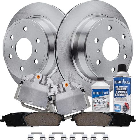 Detroit Axle - REAR Brake Kit for 2007-2013 Chevy GMC Suburban Silverado Sierra Yukon XL 1500 Tahoe Escalade Disc Brake Rotors Ceramic Brakes Pads Brake Calipers Replacement in Saudi Arabia