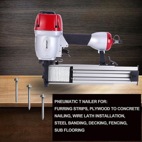 BHTOP Concrete Nail Gun, 14 Gauge 5/48 Inch to 2-1/2 Inch Concrete T Nailer，Pneumatic Concrete Nailer for Cabinet, Concrete, Furniture Air Powered in Saudi Arabia