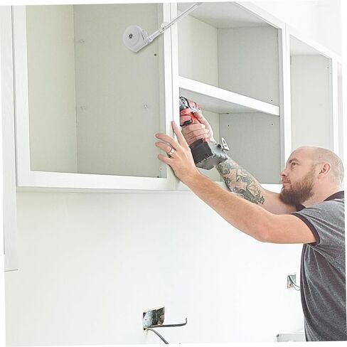 Hydraulic Cabinet Lid Support Rod Quiet Close Gas Hinge Sturdy Effortless DIY Installation for Kitchen and Furniture Use in Kuwait