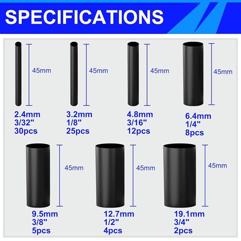 206PCS Heat Shrink Solder Seal Wire Connectors Kit -120 Waterproof Butt Connectors & 86 3:1 Heat Shrink Tubing, Marine-Grade Insulated Electrical Wire Terminals for Automotive, Boat, Truck in Kuwait