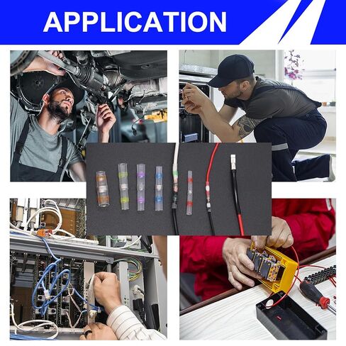 206PCS Heat Shrink Solder Seal Wire Connectors Kit -120 Waterproof Butt Connectors & 86 3:1 Heat Shrink Tubing, Marine-Grade Insulated Electrical Wire Terminals for Automotive, Boat, Truck in Kuwait