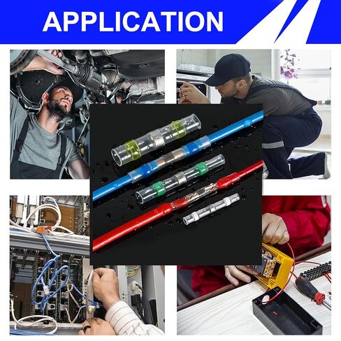 206PCS Heat Shrink Solder Seal Wire Connectors Kit -120 Waterproof Butt Connectors & 86 3:1 Heat Shrink Tubing, Marine-Grade Insulated Electrical Wire Terminals for Automotive, Boat, Truck in Kuwait