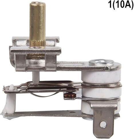 Electric Oven Thermostat Temperature Controller Switch 10A 16A Metal Repair Part with 270 Degree Rotation for Precise Temperature Control in Home Baking and Workshop Use, Silver(10A) in Saudi Arabia