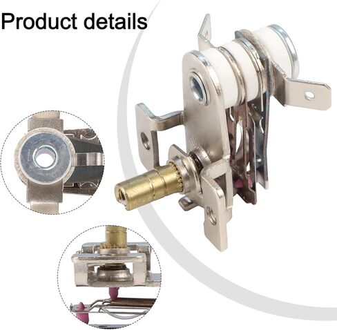 Electric Oven Thermostat Temperature Controller Switch 10A 16A Metal Repair Part with 270 Degree Rotation for Precise Temperature Control in Home Baking and Workshop Use, Silver(10A) in Saudi Arabia