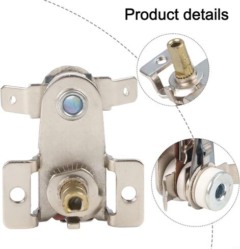 Electric Oven Thermostat Temperature Controller Switch 10A 16A Metal Repair Part with 270 Degree Rotation for Precise Temperature Control in Home Baking and Workshop Use, Silver(10A) in Saudi Arabia