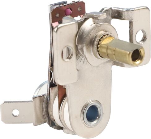 Electric Oven Thermostat Temperature Controller Switch 10A 16A Metal Repair Part with 270 Degree Rotation for Precise Temperature Control in Home Baking and Workshop Use, Silver(10A) in Saudi Arabia