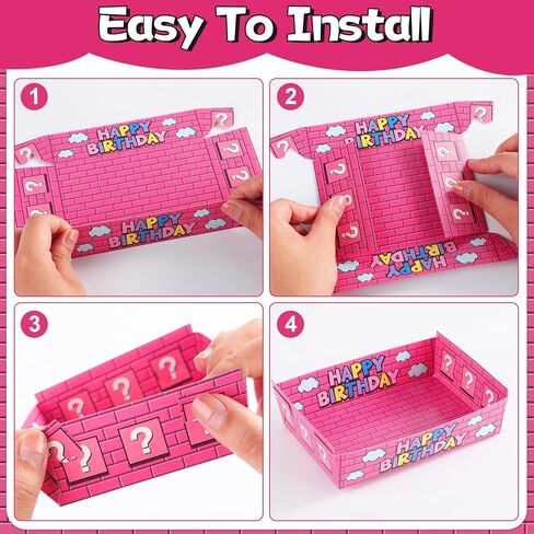50 Pcs Super Theme Peach Party Food Boxes Princess Peach Birthday Party Supplies Video Games Tray Boats Disposable Holder Bros Game Theme Snack Bowl for Gamer Parties Favor in Saudi Arabia