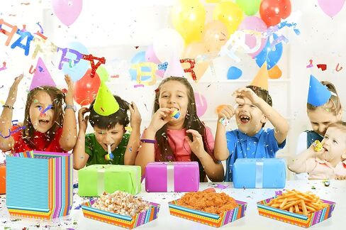 50 عبوة من ديكورات حفلات سينكو دي مايو - صواني الطعام الورقية المكسيكية للاستعمال مرة واحدة لمستلزمات أعياد الميلاد (كروما) in Kuwait