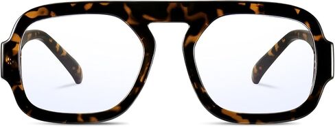 نظارات افياتور زرقاء تحجب الضوء للنساء والرجال، نظارات مربعة ومسطحة للكمبيوتر والتلفزيون مضادة لإجهاد العين in Kuwait