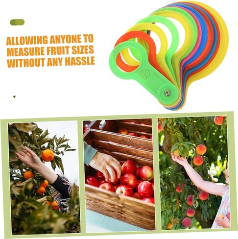 2pcs Fruit Measuring Device Fruit Diameter Measure Citrus Ring Vegetable Gauge Tool Plastic Measuring Lap Simple Operation in Saudi Arabia