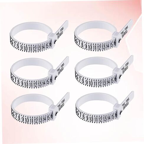 OSALADI 6Pcs Ring Gauge Measuring Tool US Finger Ruler for Accurate Ring Measurement Reusable Sizer for Comfortable Fit for Jewelry Sizing and Personal Use in Saudi Arabia