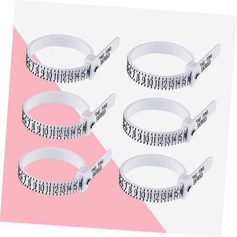 OSALADI 6Pcs Ring Gauge Measuring Tool US Finger Ruler for Accurate Ring Measurement Reusable Sizer for Comfortable Fit for Jewelry Sizing and Personal Use in Saudi Arabia
