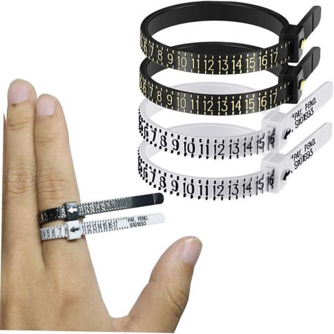 OSALADI 6Pcs Ring Gauge Measuring Tool US Finger Ruler for Accurate Ring Measurement Reusable Sizer for Comfortable Fit for Jewelry Sizing and Personal Use in Saudi Arabia