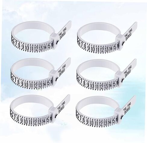 OSALADI 6Pcs Ring Gauge Measuring Tool US Finger Ruler for Accurate Ring Measurement Reusable Sizer for Comfortable Fit for Jewelry Sizing and Personal Use in Saudi Arabia