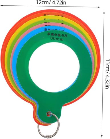 Ciieeo Fruit Size Measurement Ring Adjustable Plastic Gauge for Apples Oranges and Peaches Diameter Measuring Tool for Accurate Fruit Sizing in Saudi Arabia