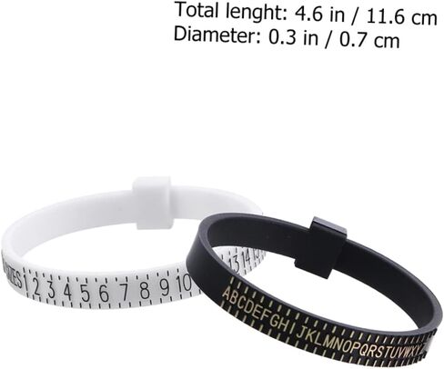 Gadpiparty 10Pcs Ring Sizer Measuring Gauges for Jewelry US UK Finger Measurement Tool Soft Material for Accurate Sizing of Rings and Jewelry Making in Saudi Arabia