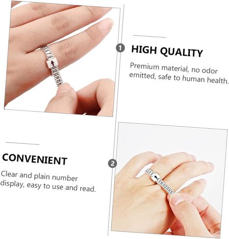 Gadpiparty 10Pcs Ring Sizer Measuring Gauges for Jewelry US UK Finger Measurement Tool Soft Material for Accurate Sizing of Rings and Jewelry Making in Saudi Arabia