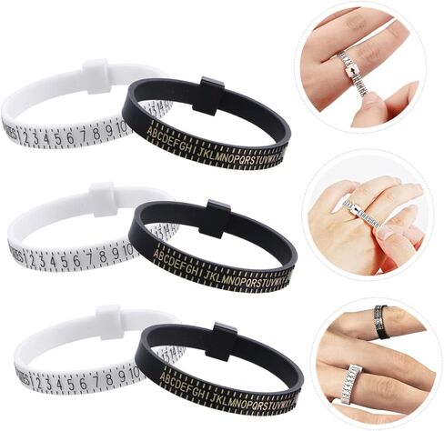 Gadpiparty 10Pcs Ring Sizer Measuring Gauges for Jewelry US UK Finger Measurement Tool Soft Material for Accurate Sizing of Rings and Jewelry Making in Saudi Arabia