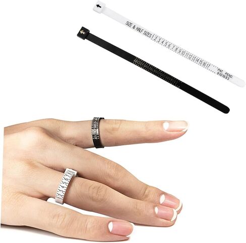 Gadpiparty 10Pcs Ring Sizer Measuring Gauges for Jewelry US UK Finger Measurement Tool Soft Material for Accurate Sizing of Rings and Jewelry Making in Saudi Arabia