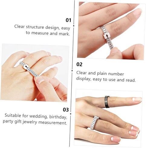 Gadpiparty 10Pcs Ring Sizer Measuring Gauges for Jewelry US UK Finger Measurement Tool Soft Material for Accurate Sizing of Rings and Jewelry Making in Saudi Arabia
